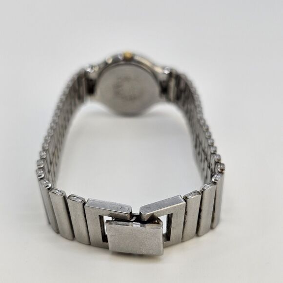 Citizen Women's Watch 22MM Gray Dial Gold Bezel Gray Bands 7.25" New Battery - Picture 8 of 14